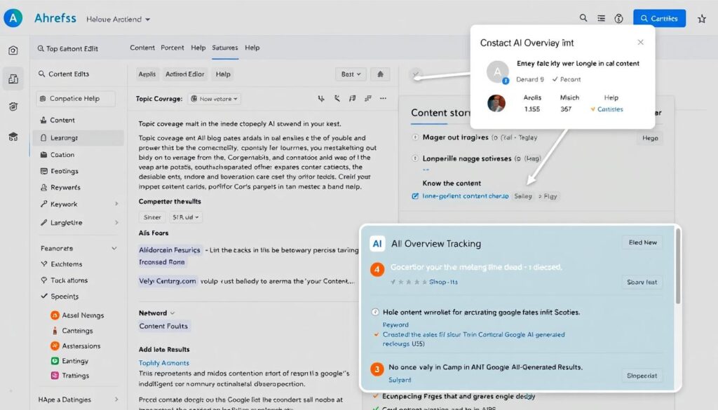Ahrefs AI Content Helper interface showing content optimization for generative search