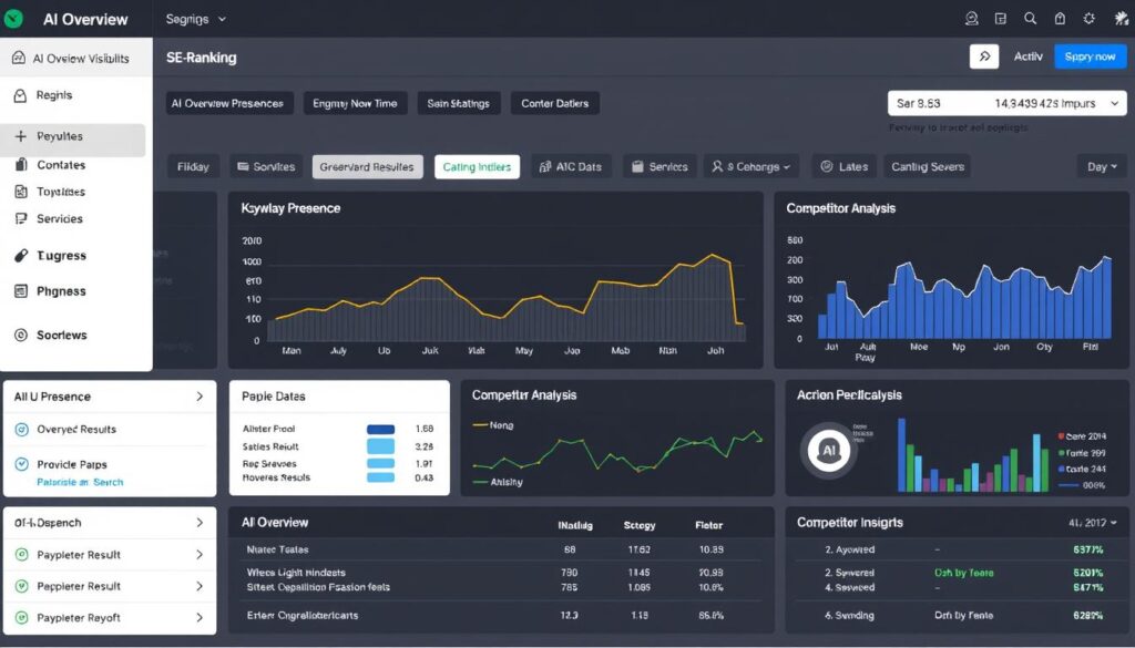 SE Ranking's AI Overview Tracker showing website visibility in Google's AI-generated results