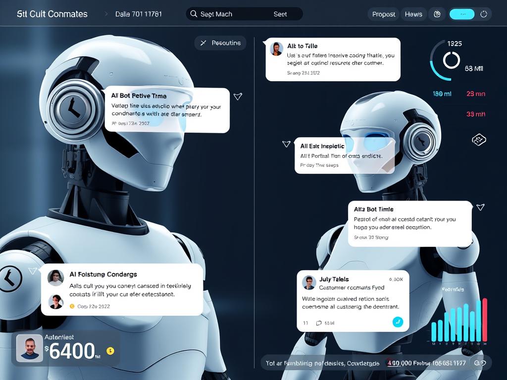 AI chatbot handling multiple customer service inquiries simultaneously