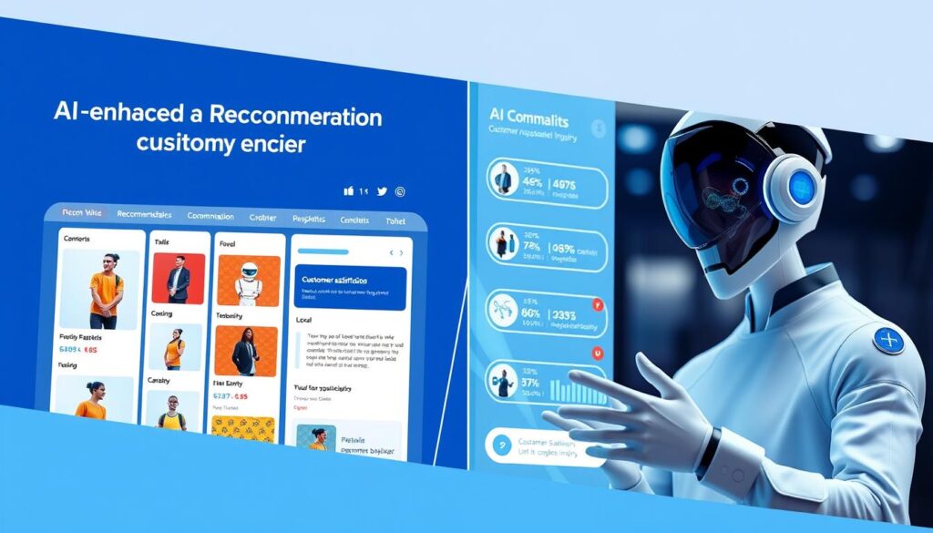 AI enhancing customer experience through personalized recommendations and intelligent chatbot support