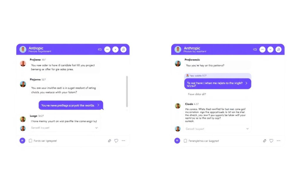 Anthropic's Claude AI assistant demonstrating its new memory feature across multiple conversations
