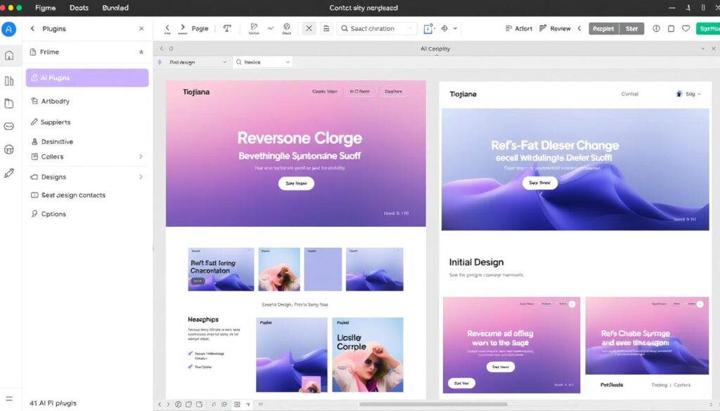 Figma AI plugins generating design variations