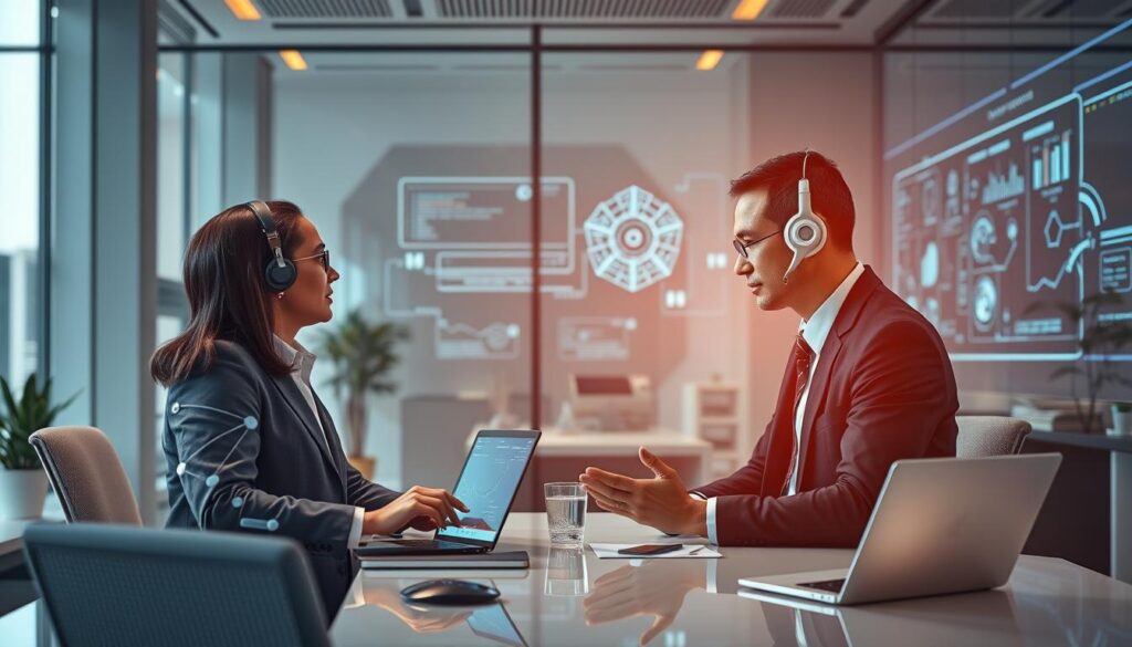 Future vision of AI-human collaboration showing seamless integration of AI into strategic business processes