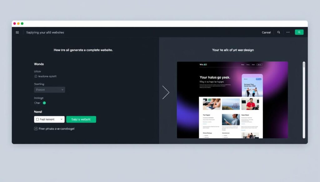 Wix ADI generating a website from user inputs