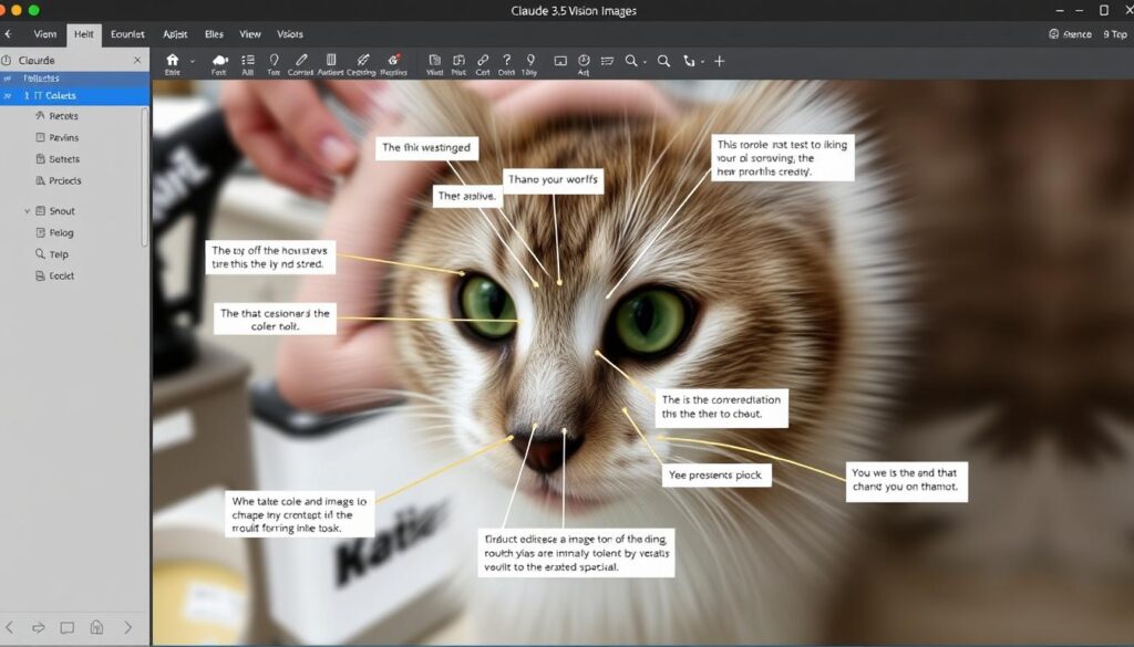 Claude 3.5 Vision analyzing complex visual content with detailed annotations and understanding capabilities