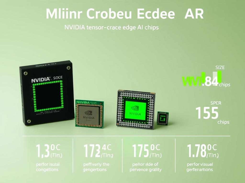 NVIDIA's new mini tensor-core edge AI chips compared to previous generation, showing size reduction and performance improvements