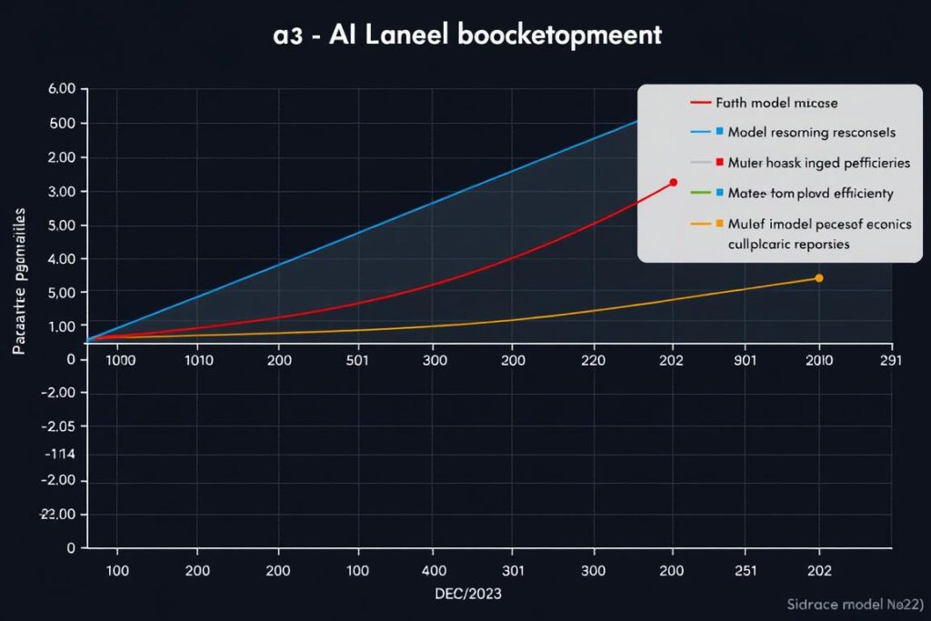 Graph showing the evolution of AI model capabilities from 2023 to December 2025