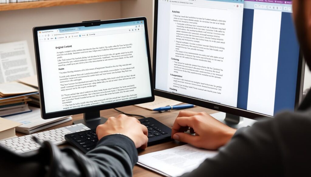 High-quality original content being created for AdSense approval