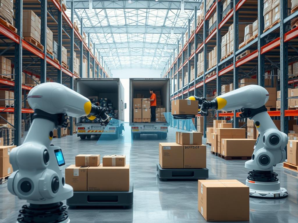 Pickle Robot Company's autonomous warehouse robots loading and unloading trucks