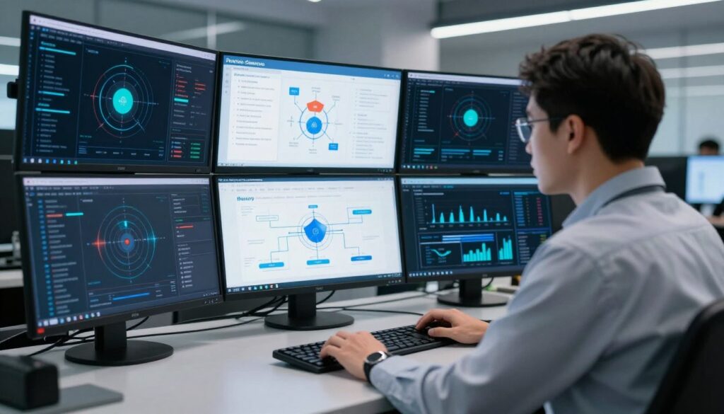 AI security specialist protecting artificial intelligence systems from threats