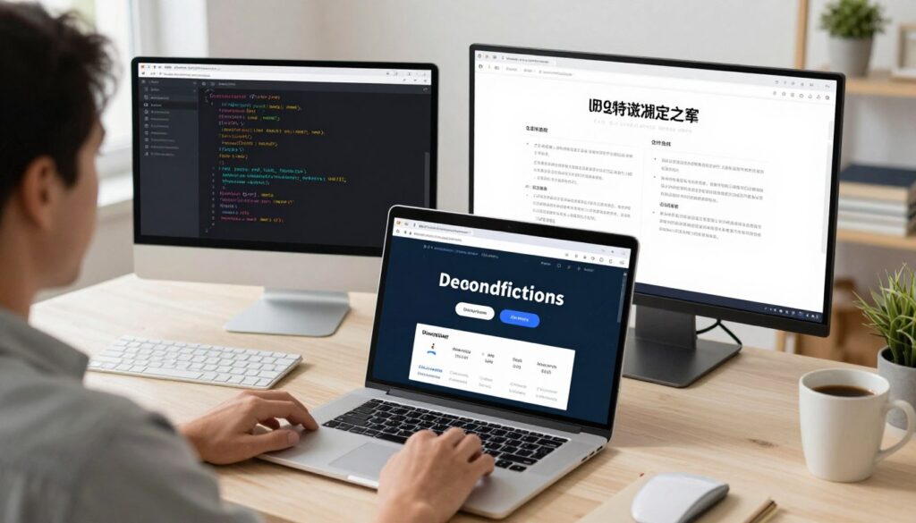 Professional preparing for artificial intelligence career with online learning
