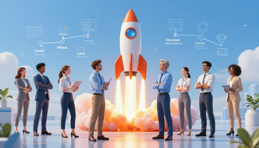 Professional starting their journey into artificial intelligence careers