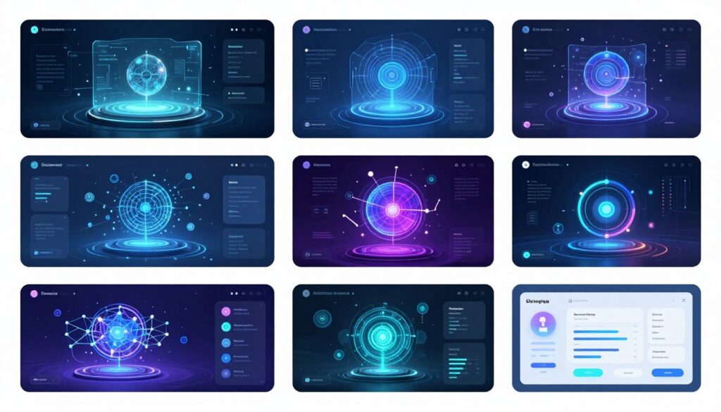 Collection of the top 10 AI tools of 2026 shown as futuristic interfaces