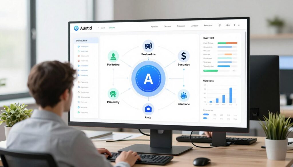AI Automation for Small Business dashboard showing automated workflows