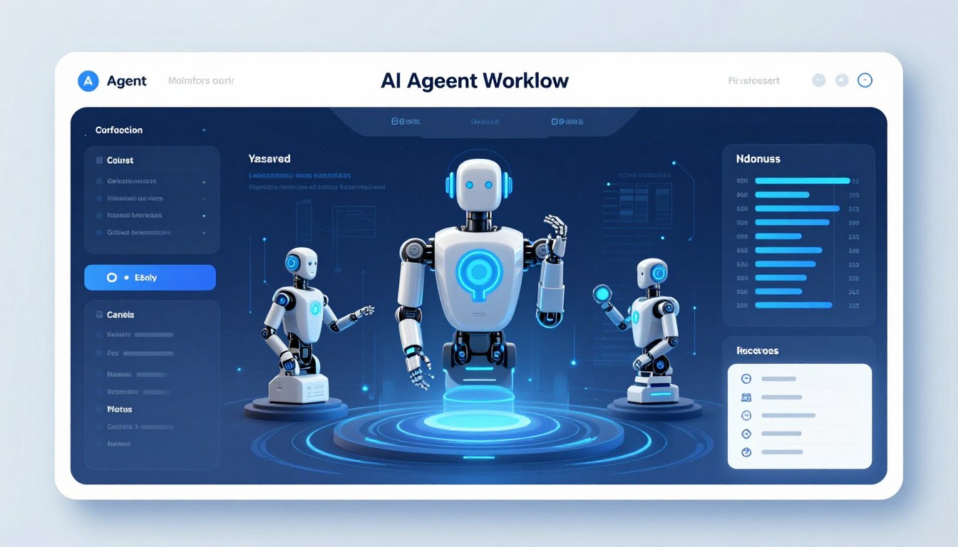 AI agents for business automation dashboard showing workflow integration