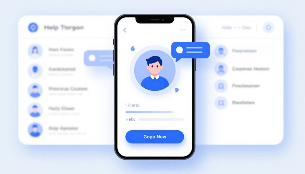 AI chatbot interface providing customer support