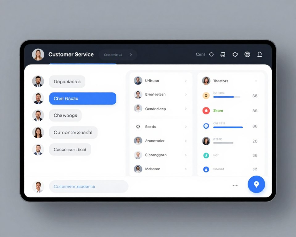 AI customer service agent interface with chat interaction