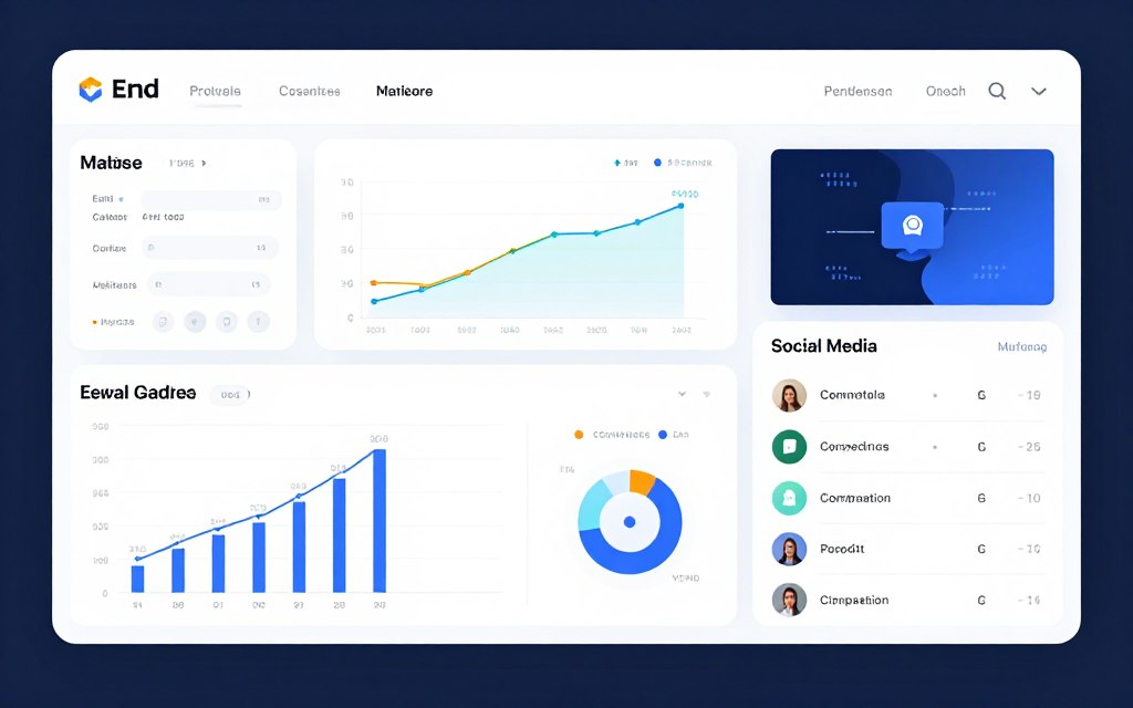 AI marketing automation dashboard with campaign analytics
