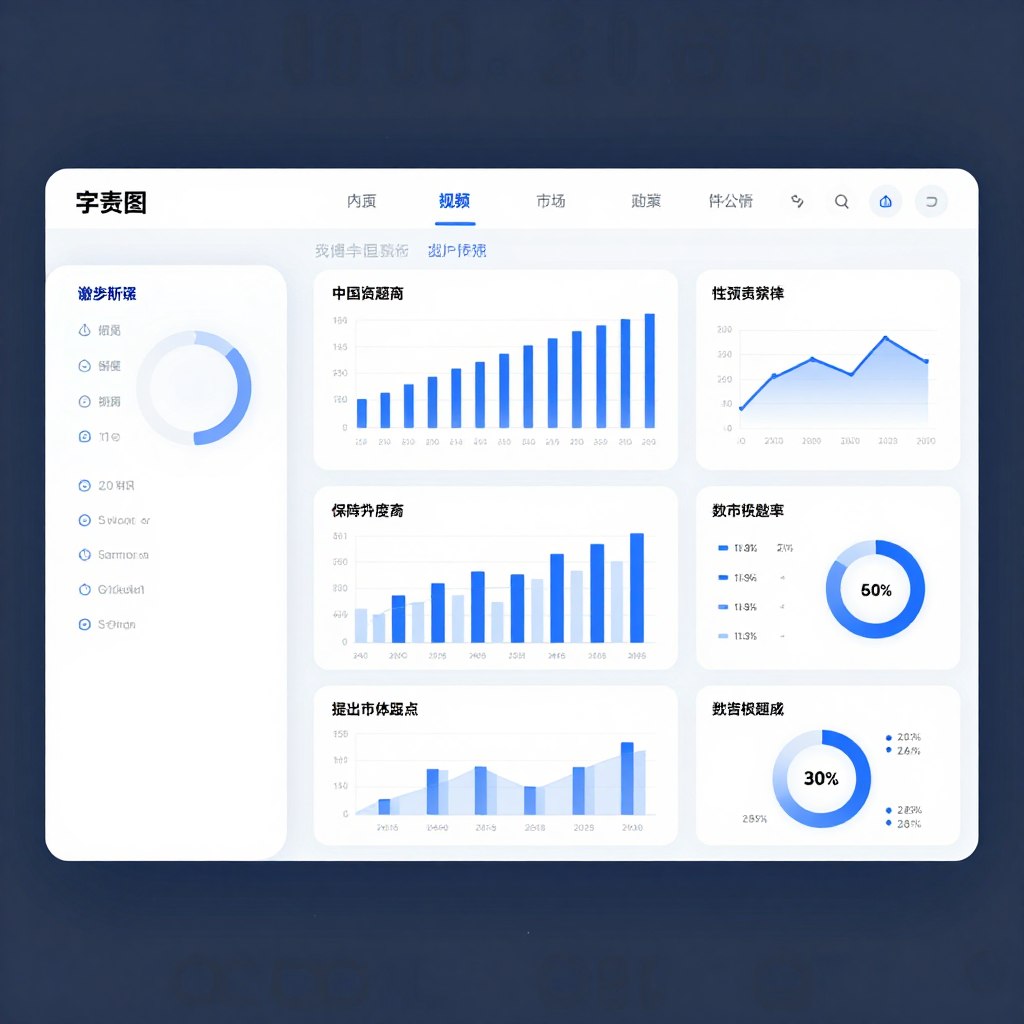 Complex data visualization dashboard showing business metrics and AI-driven insights