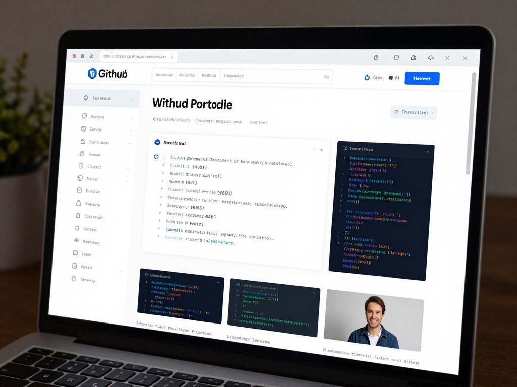 GitHub portfolio showing AI projects with code documentation and results