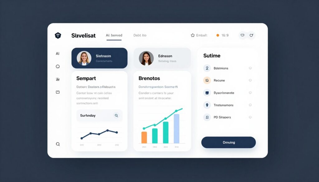 Modern AI-powered web application interface with machine learning features