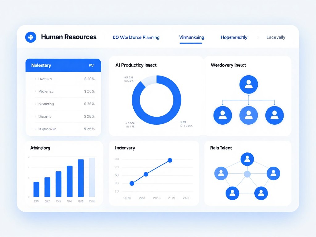 Workforce planning dashboard with AI productivity analytics