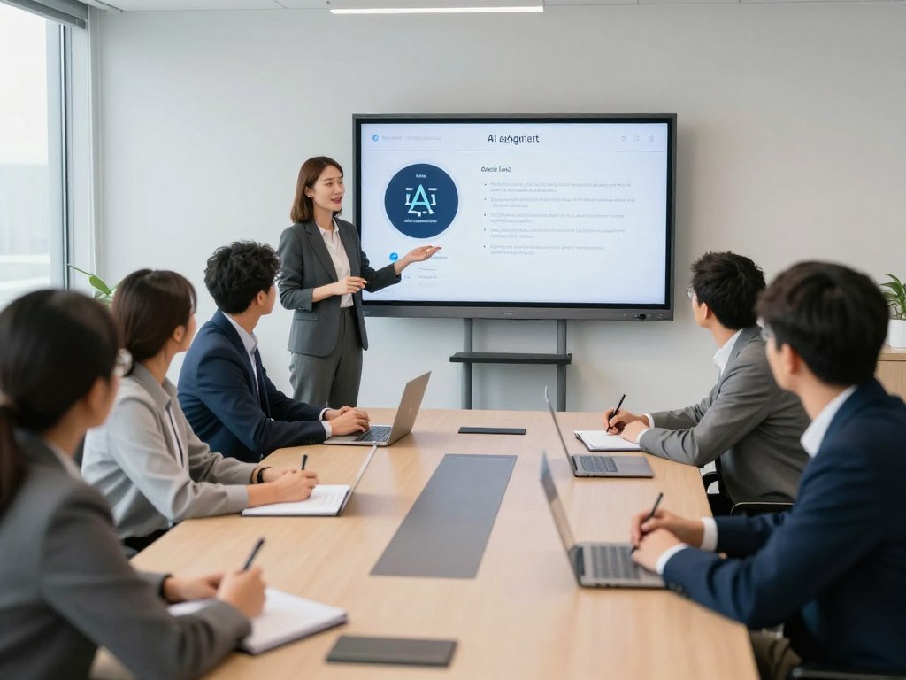 business training session on AI agent platforms