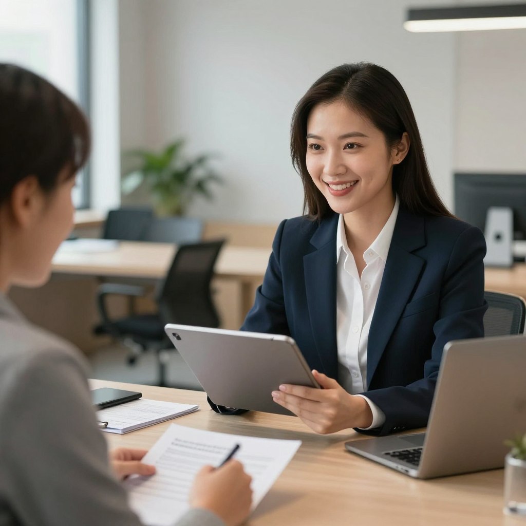 financial advisor reviewing AI-qualified leads