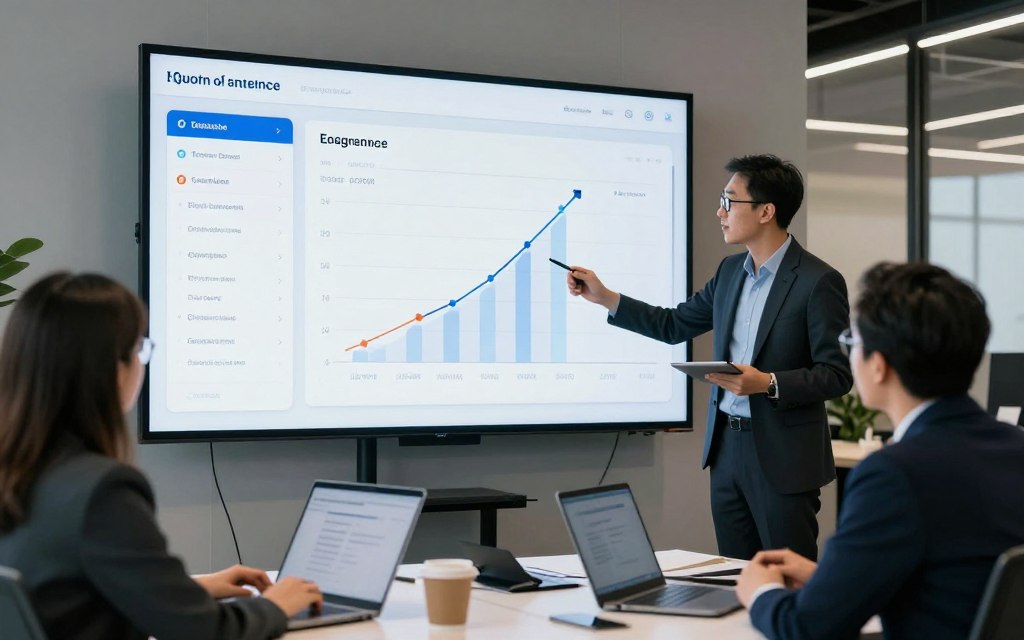 marketing team reviewing AI-generated campaign analytics