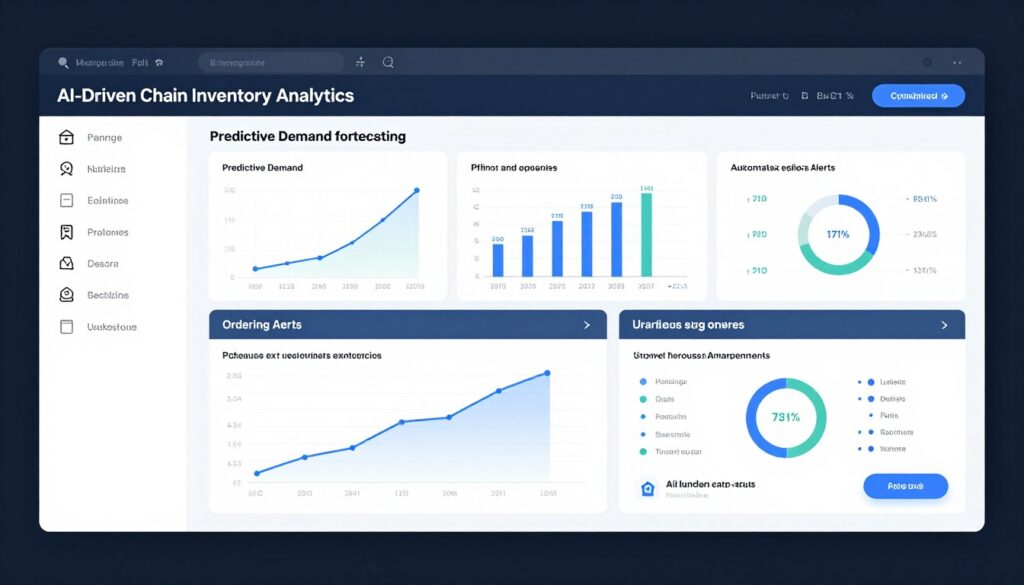 supply chain dashboard with AI agent analytics