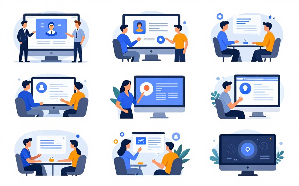 Different use cases for AI video generation tools illustrated