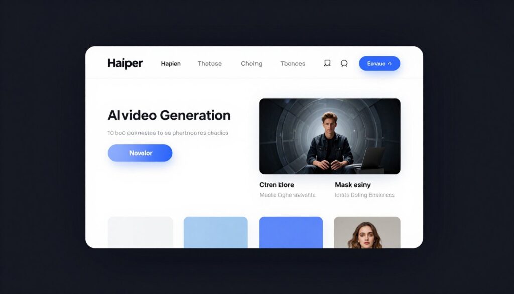 Haiper AI interface showing free video generation platform
