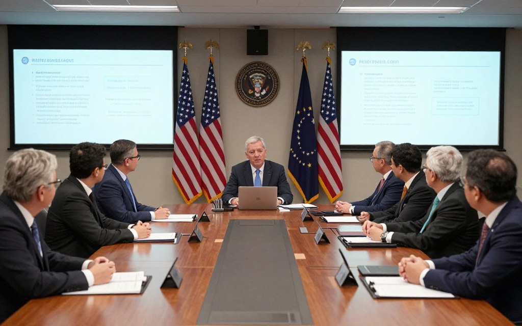 AI policy meeting with government officials and technology leaders