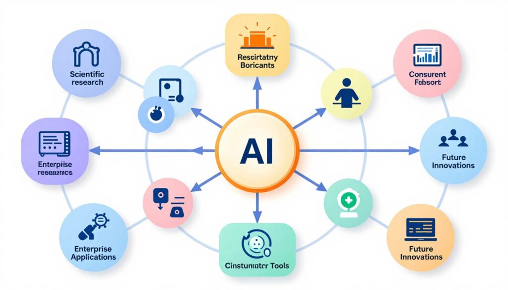 Comprehensive AI technology landscape showing diverse applications and innovations