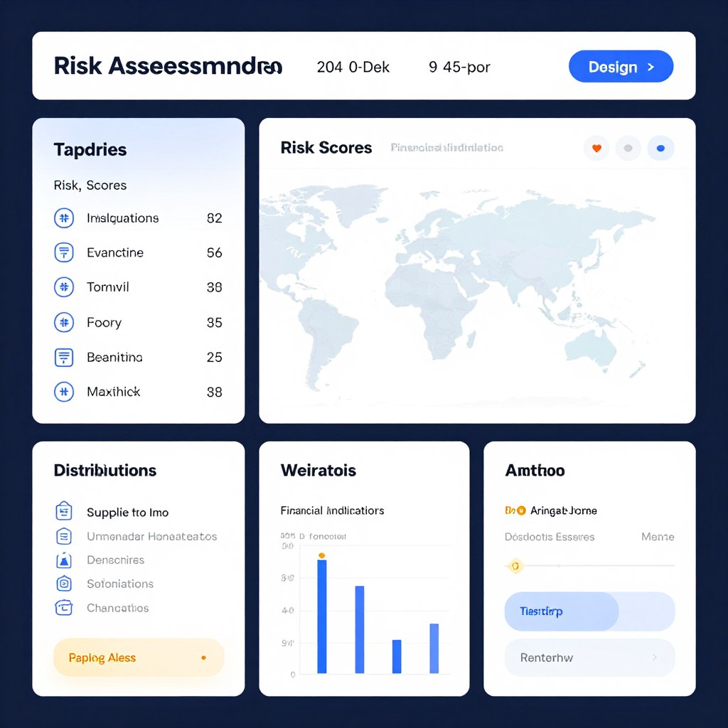 Supplier risk assessment matrix with AI analytics