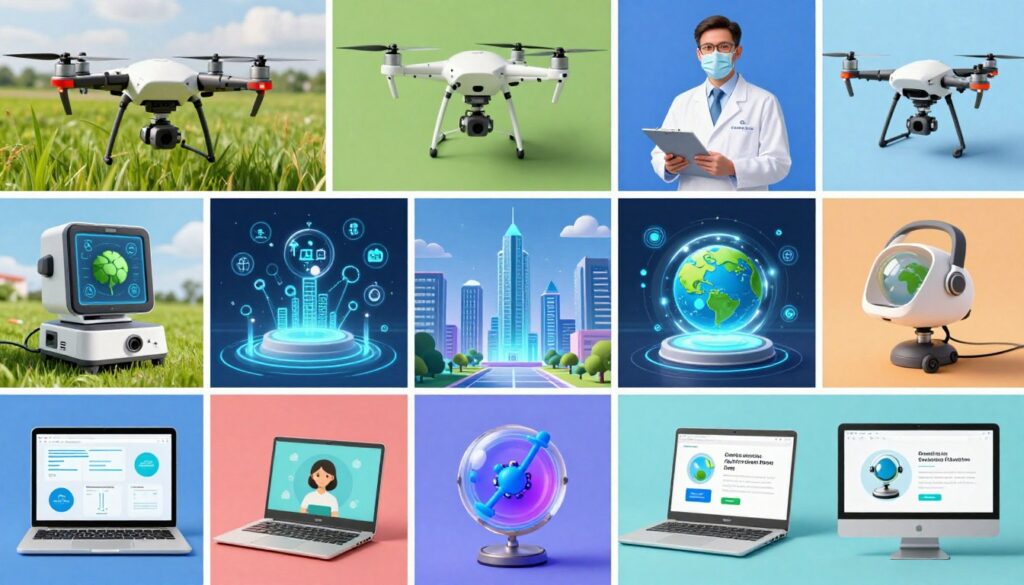Various specialized AI applications across different industries