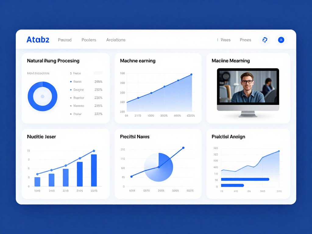 AI capabilities dashboard showing various business intelligence tools and analytics