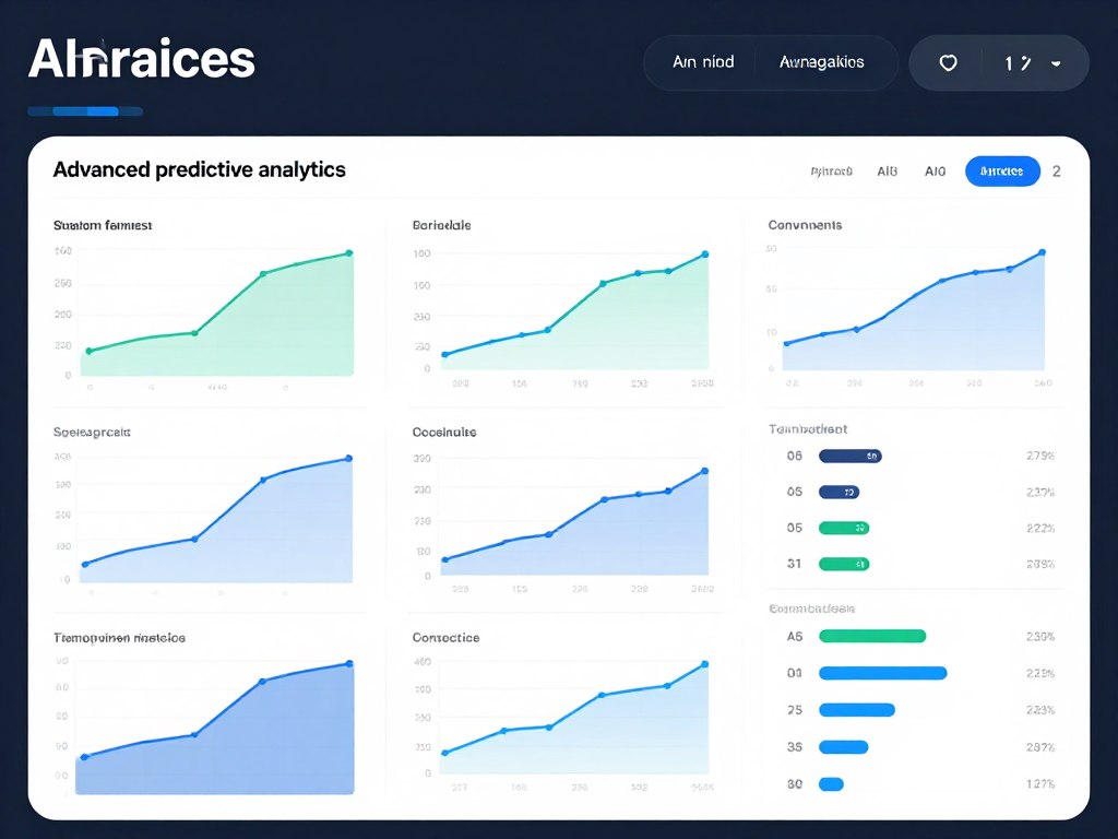 AI predictive analytics dashboard showing forecasts