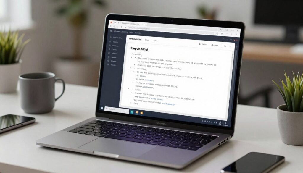 AI writing tools creating content on laptop screen