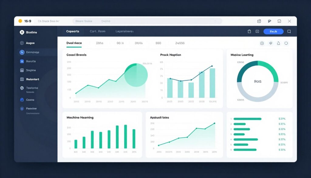 Business intelligence dashboard with AI-powered analytics and visualizations