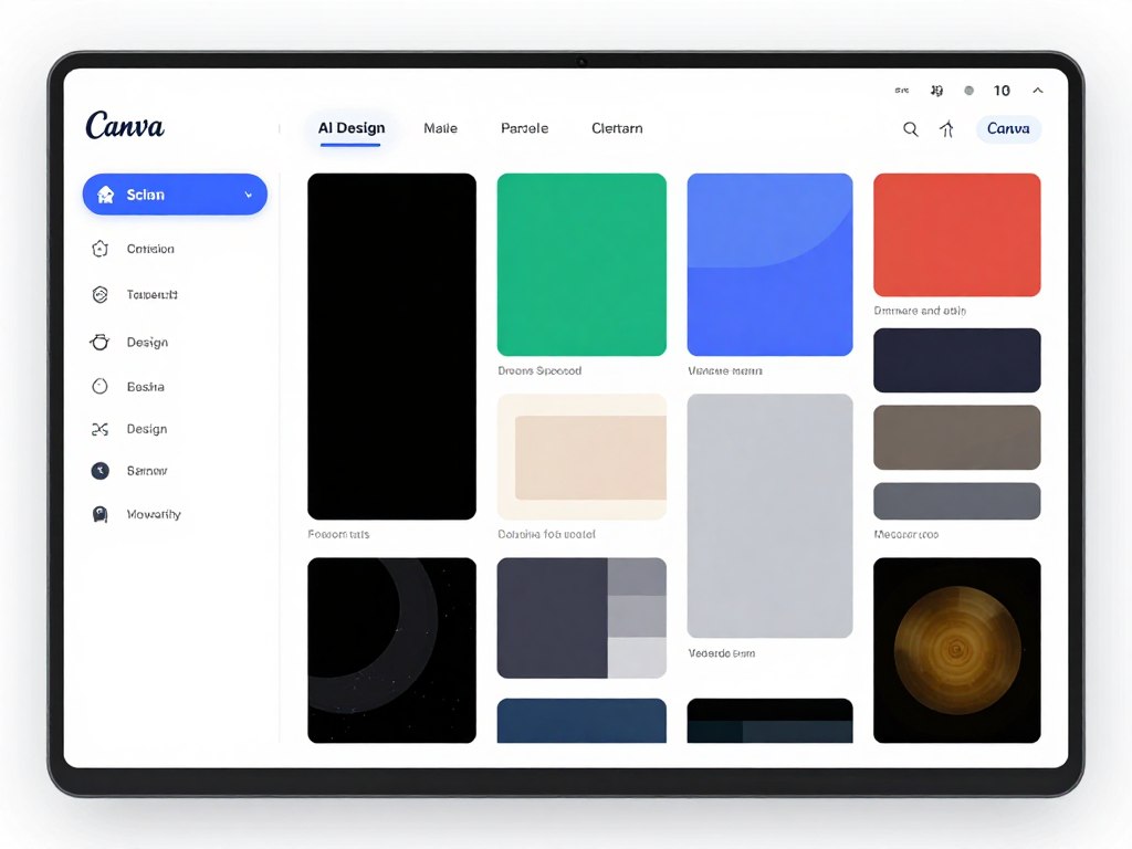 Canva AI suggesting design layouts and elements