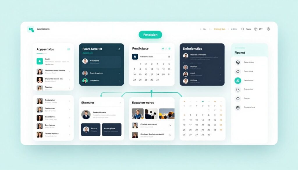 Collaborative Workspace Hub showing unified team workspace with integrated AI tools and file management