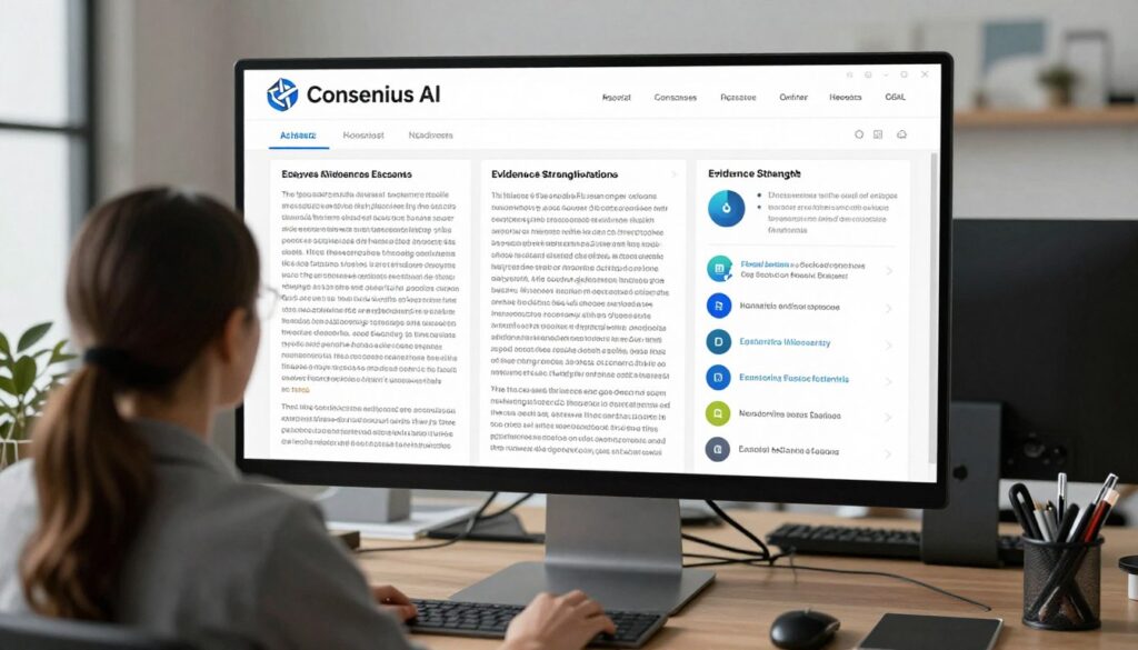 Consensus AI synthesizing academic research papers