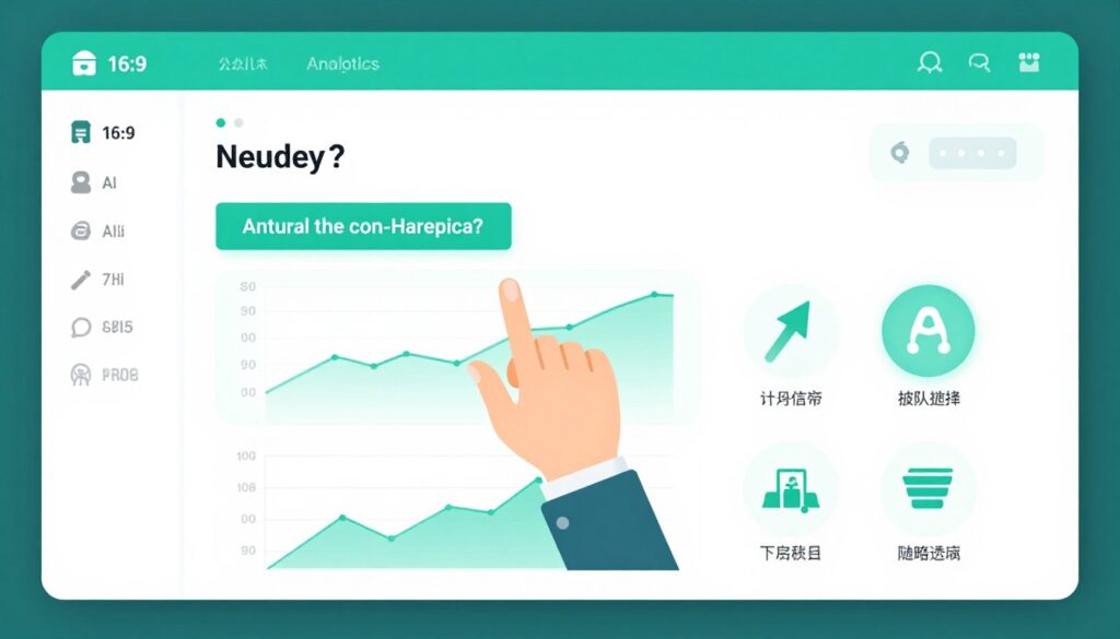 Conversational Analytics Engine showing natural language query interface with automated data visualization generation