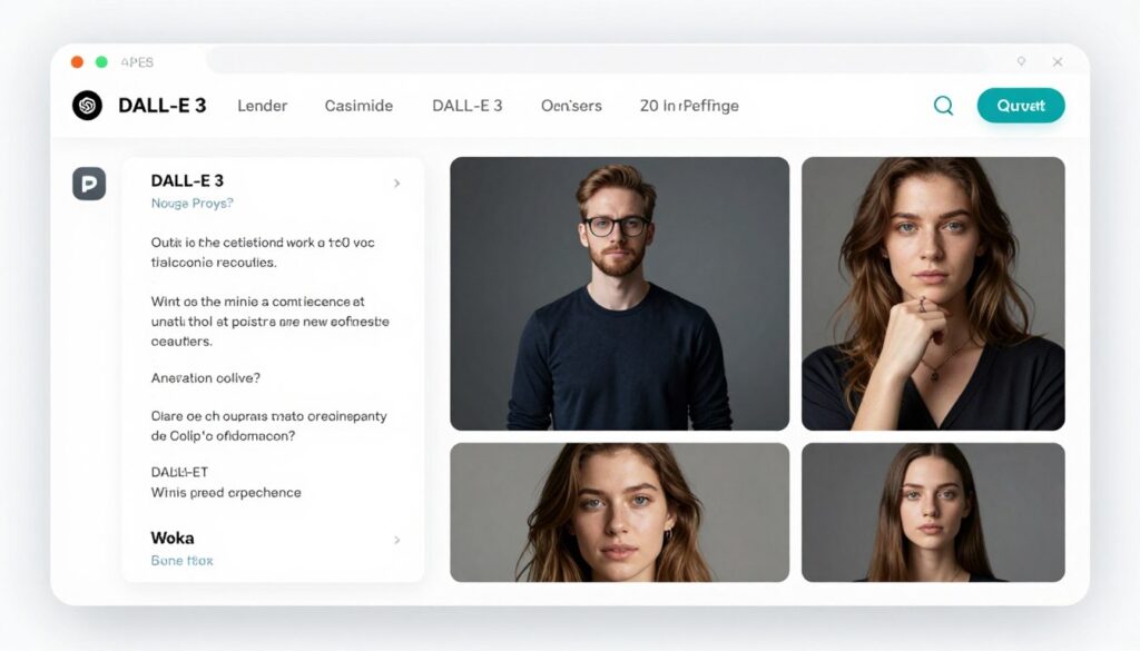 DALL-E 3 creating images within ChatGPT interface