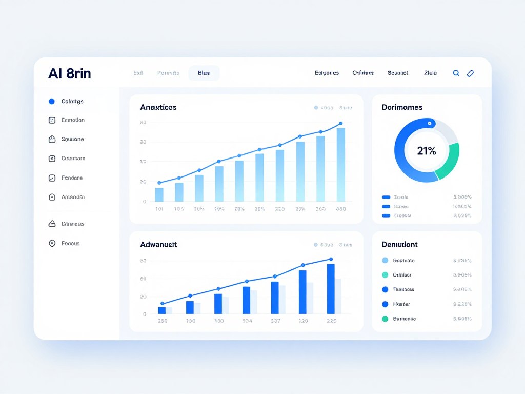 Enterprise AI software dashboard and analytics