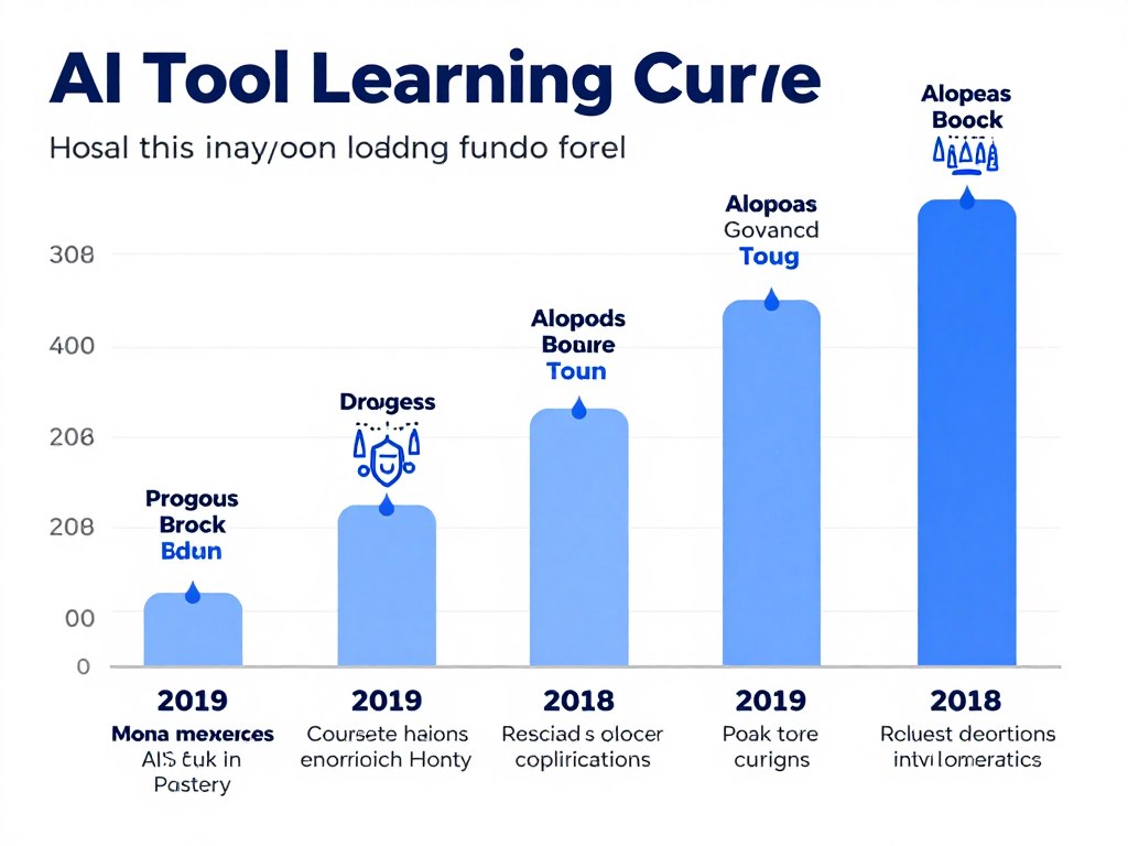 Learning curve graph showing AI tool adoption timeline