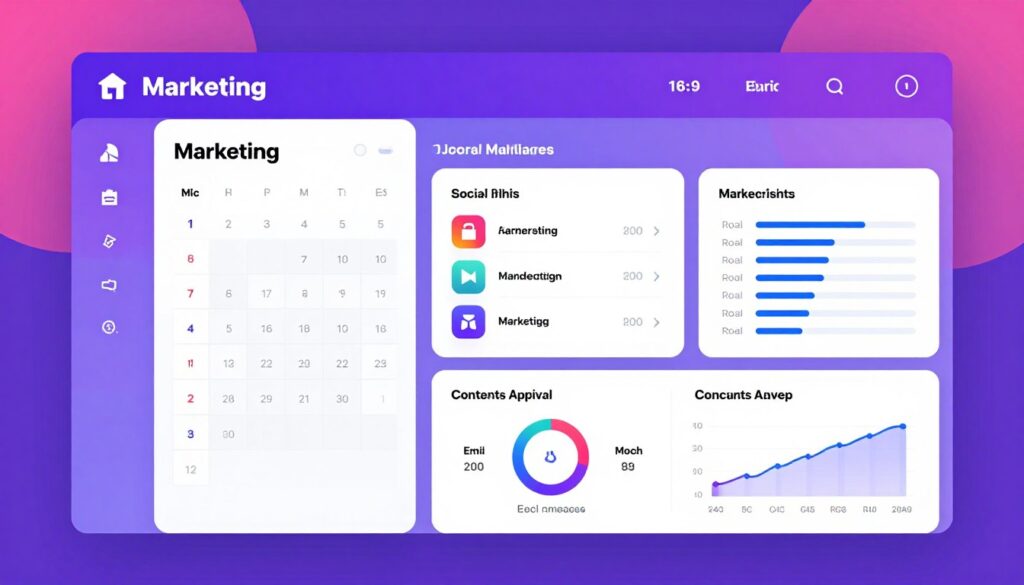Marketing Campaign Coordinator showing multi-channel campaign management and performance analytics dashboard
