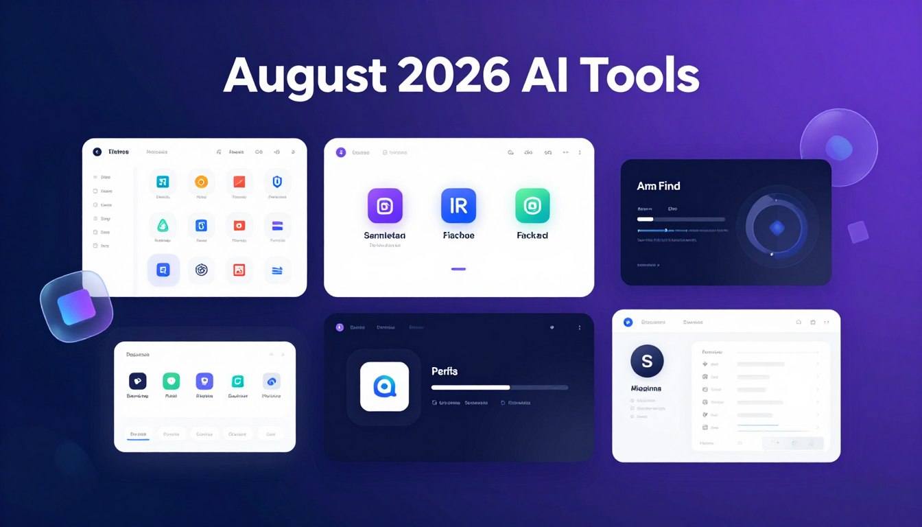 New AI Tools dashboard displaying multiple artificial intelligence applications for productivity and business automation in August 2026