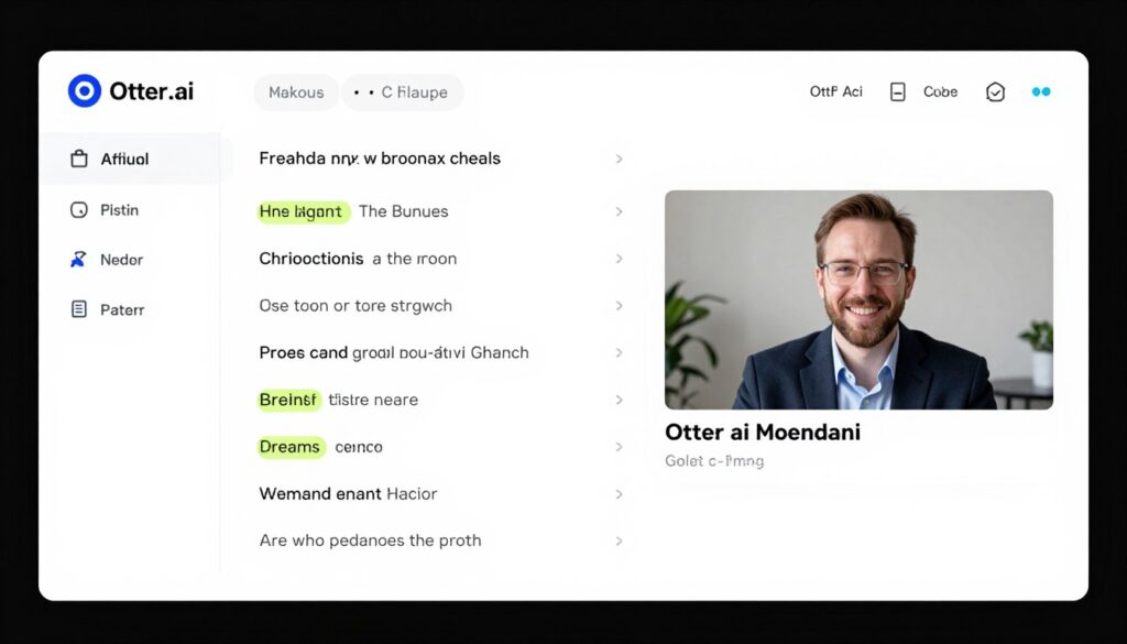 Otter.ai transcribing meeting in real-time with speaker identification